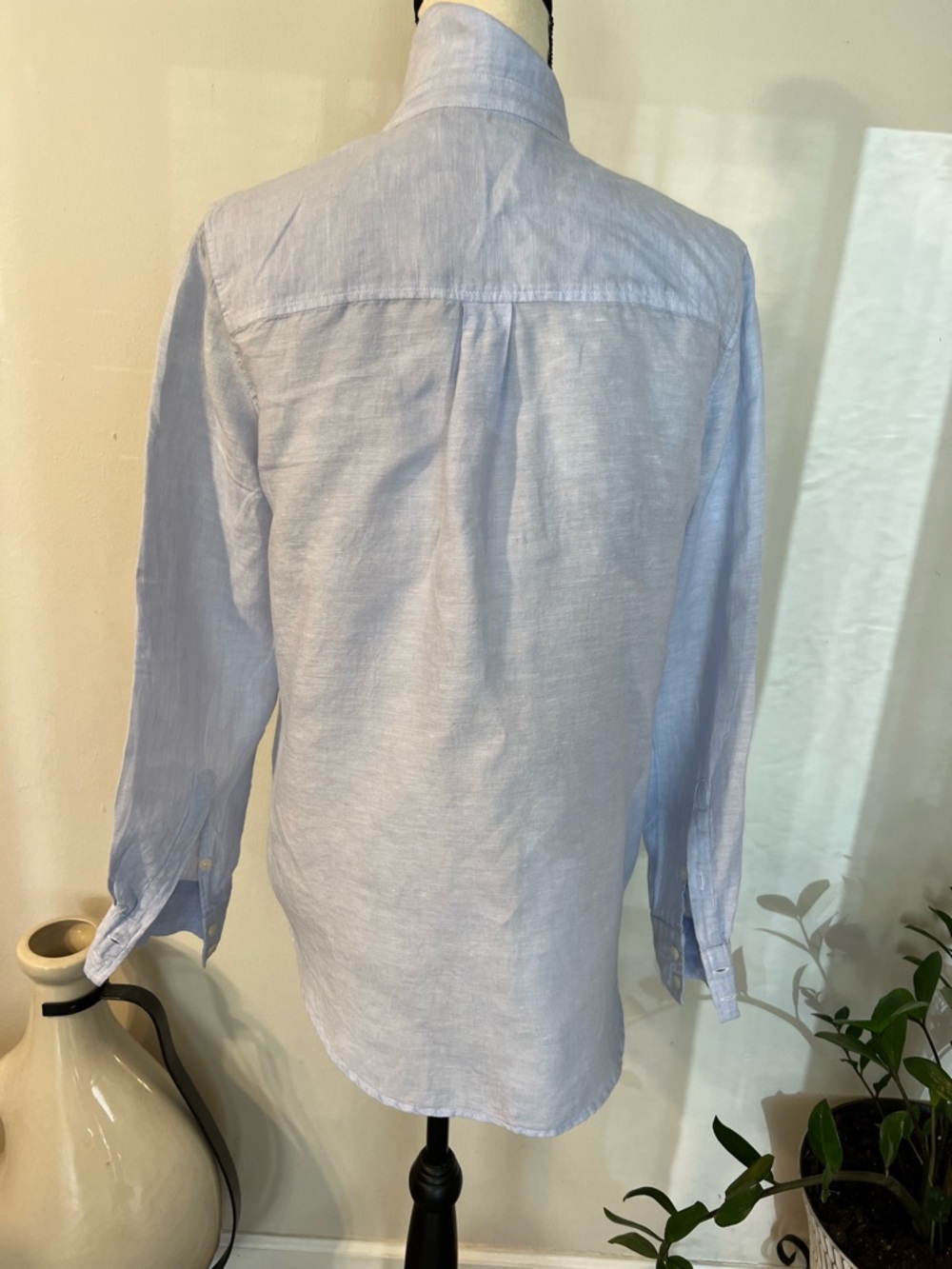 Workshop Republic Clothing Light Blue Linen Button-Down Shirt - Picture 5 of 9